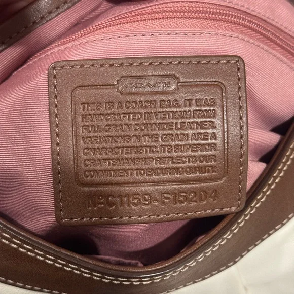 Coach soho white and Brown Leather Shoulder Bag Y2K excellent condition - Picture 8 of 9